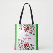Moederdag Red Roses Floral Foliage Greenery Cute Tote Bag (Voorkant)