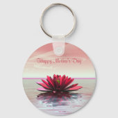 Moederdag Red Water Lily Sleutelhanger (Voorkant)