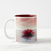 Moederdag Red Water Lily Tweekleurige Koffiemok (Links)