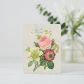 Moederdag Redouté roze roze Centifolia CC113 Kaart (Staand voorkant)