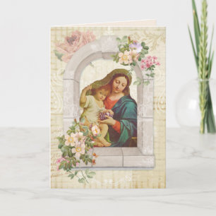 Moederdag religieus Maagd Maria Jezus Druiven Kaart