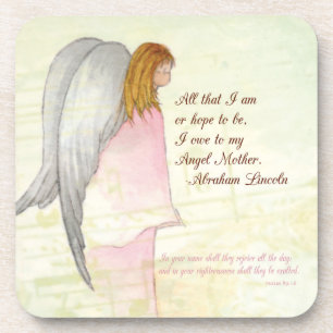 Moederdag Religieuze Angel, Square Gift Drankjes Onderzetter