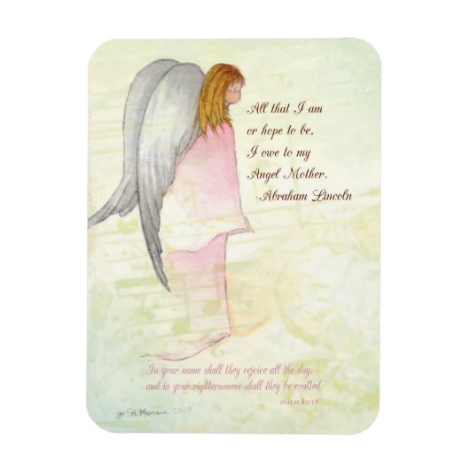 Moederdag Religieuze Angel, Verticale Gift Magneet (Verticaal)