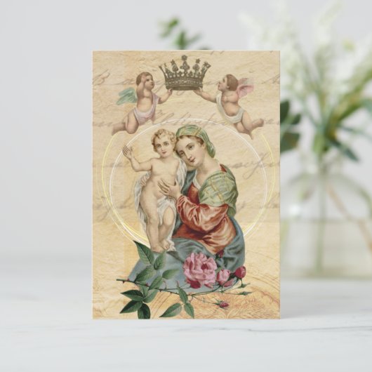 Moederdag Religieuze gebed Mary Jesus (Staand voorkant)