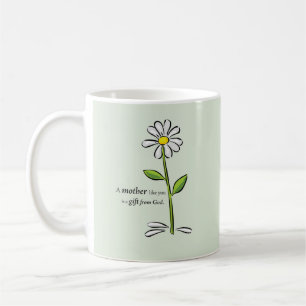 Moederdag Religieuze Green Daisy Flower Koffiemok
