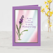 Moederdag Religieuze Warm Wish Paarse Wildflower Kaart (Gele Bloem)