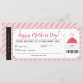 Moederdag Restaurant Reservation Gift Voucher (Voorkant / Achterkant)