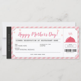 Moederdag Restaurant Reservation Gift Voucher