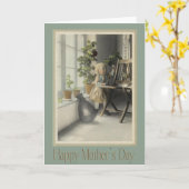 Moederdag Retro Kaart (Gele Bloem)