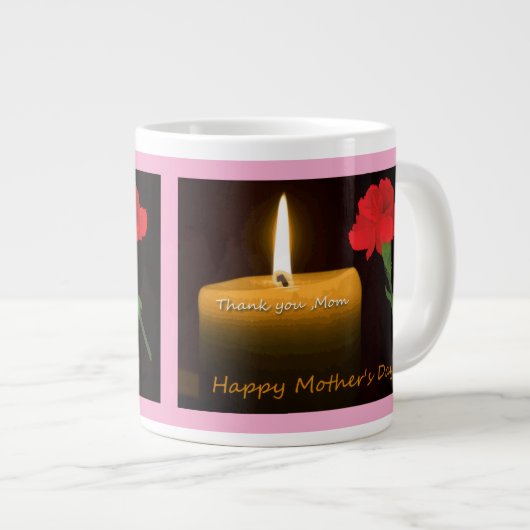 Moederdag Rode Roos Grote Koffiekop (Voorkant rechts)