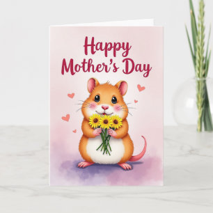 Moederdag Rodent Kaart met een Zoete Boodschap