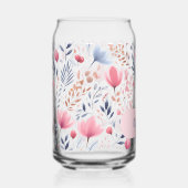 Moederdag Romantische Roze Bloemen Aangepaste naam Blikvorm Glas (Voorkant)