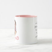 Moederdag Ronde foto-laat-roze koffie Mok (Midden)