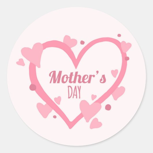 Moederdag Ronde Sticker (Voorkant)