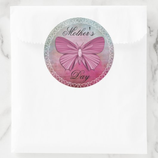 Moederdag Ronde Sticker (Tas)