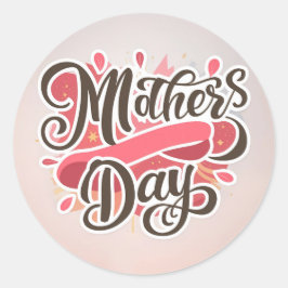 Moederdag Ronde Sticker