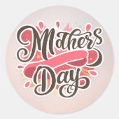 Moederdag Ronde Sticker (Voorkant)
