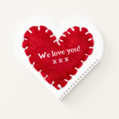 Moederdag rood vilt hart notitieboek (Achterkant)