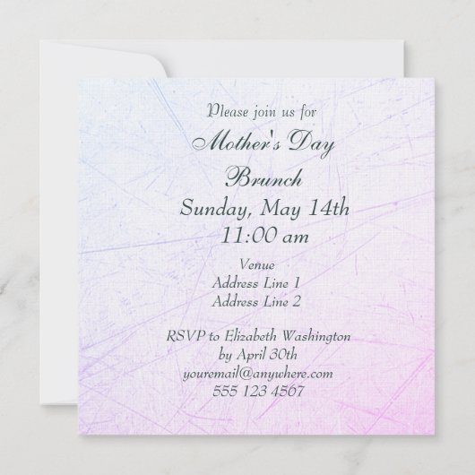 Moederdag Roos en Confetti Kaart (Achterkant)