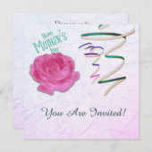 Moederdag Roos en Confetti Kaart (Voorkant / Achterkant)