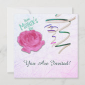 Moederdag Roos en Confetti Kaart (Voorkant)