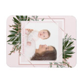 Moederdag Roos Gold Floral Persoonlijke foto Magneet (Horizontaal)