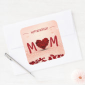 Moederdag Roos Hartboeket - Sticker (Envelop)