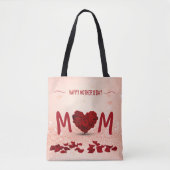 Moederdag Roos Heart Bouquet - Canvas tas (Voorkant)