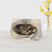 Moederdag Roos in Sepia Kaart (Gele Bloem)