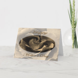 Moederdag Roos in Sepia Kaart