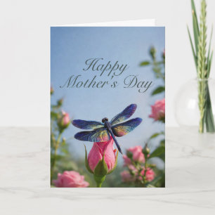 Moederdag Roos Knop Libelle Kaart