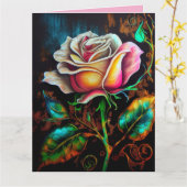 MOEDERDAG ROOS KUNSTKAART KAART (Gele Bloem)