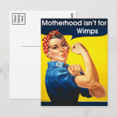 Moederdag ~ Rosie de Riveter Briefkaart (Voorkant / Achterkant)