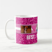 moederdag Roze | Aangepast 3 fotocollage Koffiemok (Links)