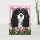 Moederdag - Roze Arrogante Tulpen - - tri-Kleur Kaart (Voorkant)