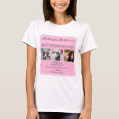Moederdag Roze Best Stepmammmer ooit Drie Foto T-S T-shirt (Voorkant)
