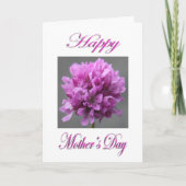 Moederdag roze bloem kaart (Voorkant)