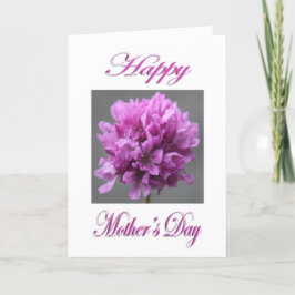 Moederdag roze bloem kaart