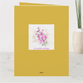 Moederdag Roze bloemen Goud Splatter 2 Foto's Kaart (Achterkant)