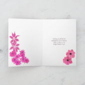 Moederdag Roze Bloemen Kaart (Binnen)