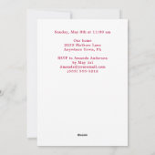 Moederdag Roze Bloemrijke Liefde Brunch Uitnodigin Feestdagenkaart (Achterkant)