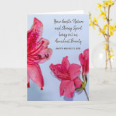 Moederdag Roze Bloemstuk met Foto Kaart (Gele Bloem)