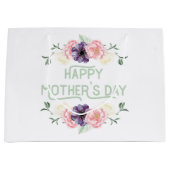 Moederdag - Roze & Cassis bloemslingers Groot Cadeauzakje (Voorkant)