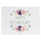 Moederdag - Roze & Cassis bloemslingers Groot Cadeauzakje (Achterkant)