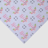 Moederdag Roze en Paarse Waterverf Magnolias Tissuepapier (Detail)