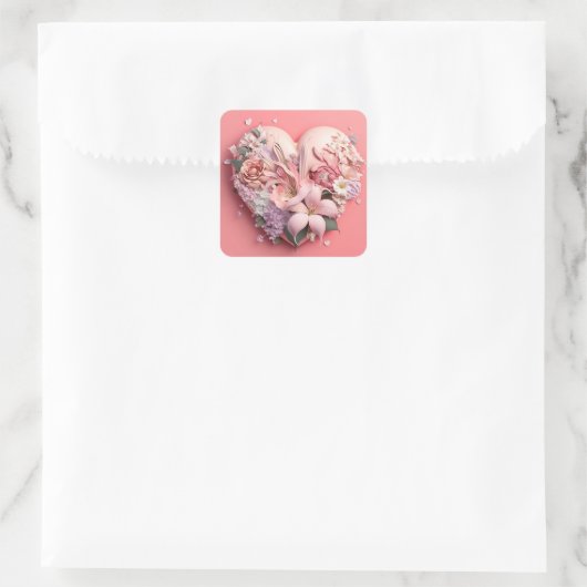 Moederdag roze Floral Stickers (Tas)