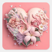 Moederdag roze Floral Stickers