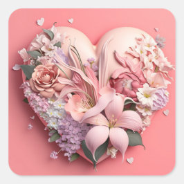 Moederdag roze Floral Stickers