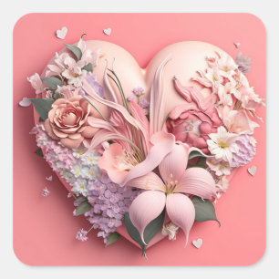 Moederdag roze Floral Stickers