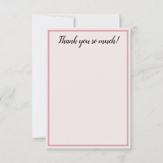 Moederdag roze groene bloemen bedankkaart (Achterkant)